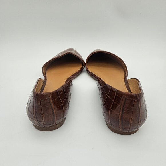 J Crew Flats - Size: 7.5 - Chic Croc Embossed Elegance - Picture 5 of 6